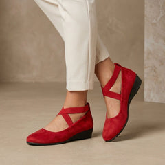 Urbino Cross Strap Ballet Flats