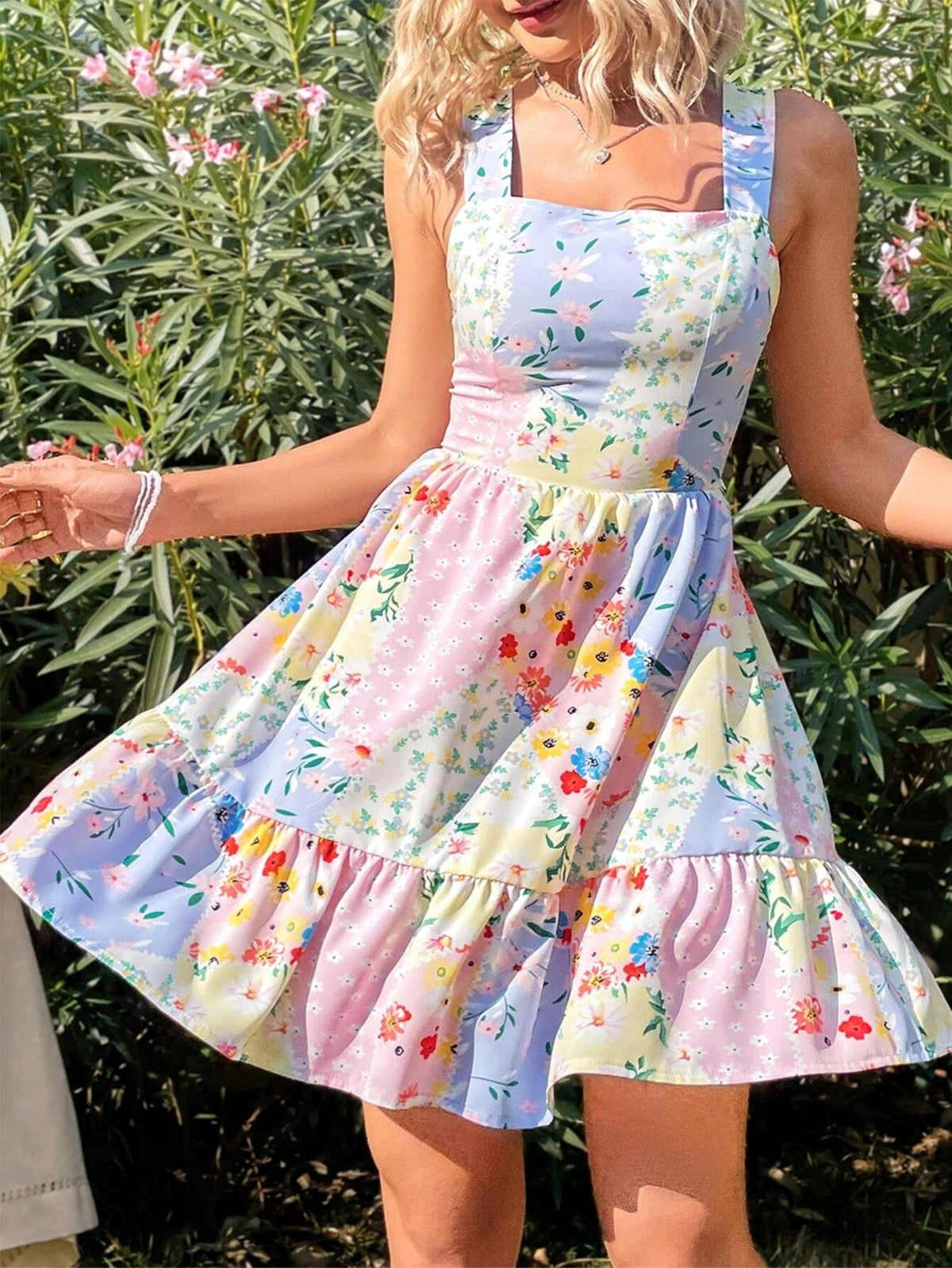 Valencia Floral Strapless Dress