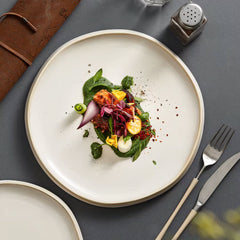 VeroMoss™ Durable Ceramic Plates with Irregular Edges – Perfect for Every Meal