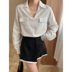 Verona Linen V-Neck Shirt