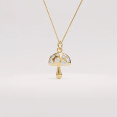 Zirconia Mushroom Necklace