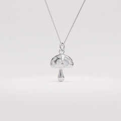 Zirconia Mushroom Necklace