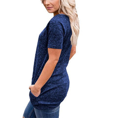 Round Neck Loose Casual Tops luckyidays