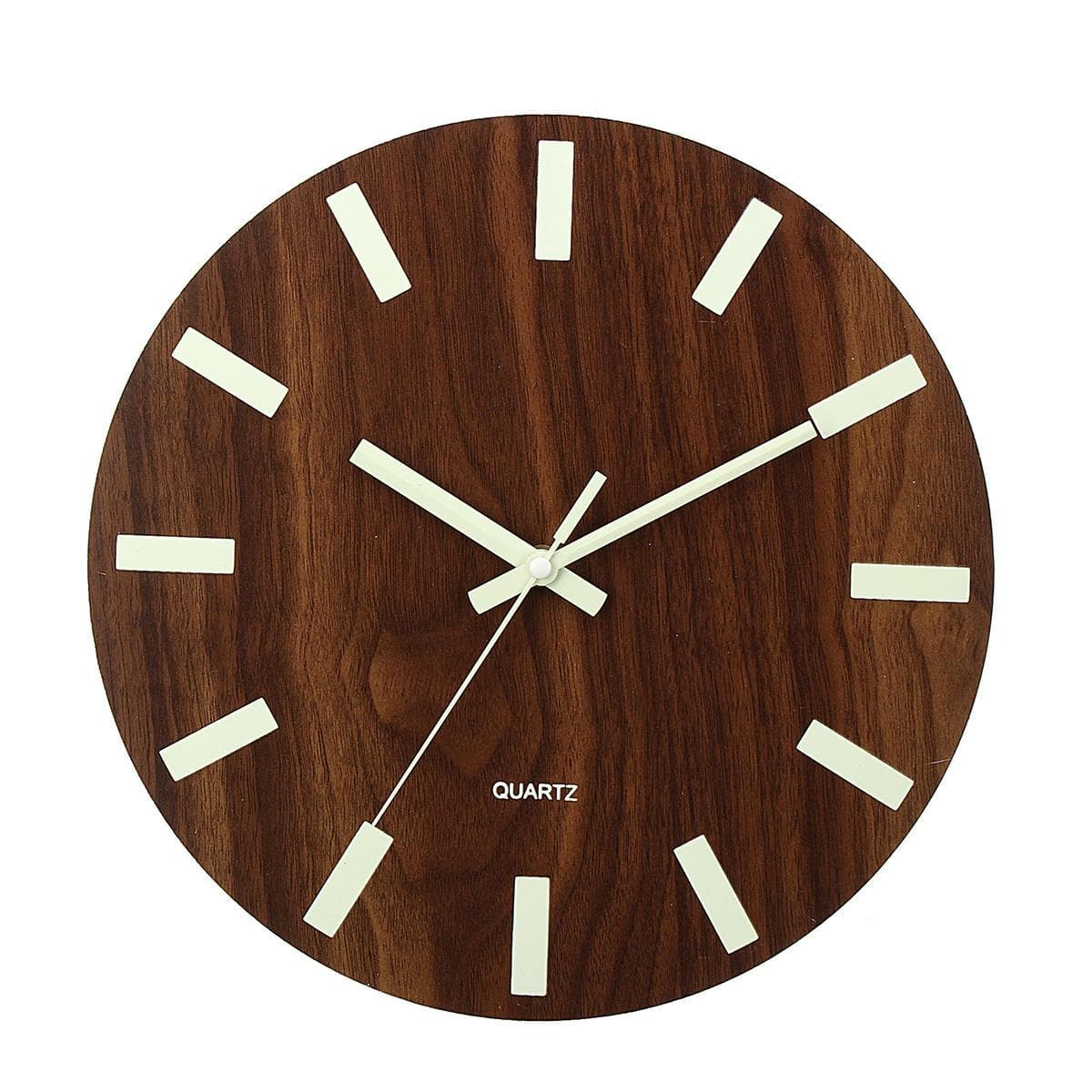 Wooden Wall Clock Glow in the Dark dylinoshop