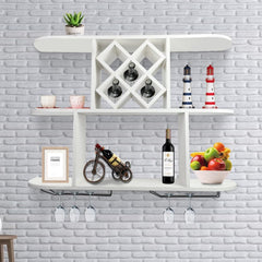 Multifunctional Modern Wall Mounted Wine Storage Shelf Rack Cabinet Organizer dylinoshop