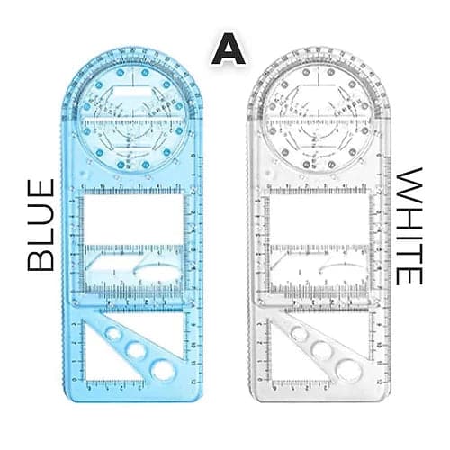 Rotatable Mathematical Geometry Ruler dylinoshop