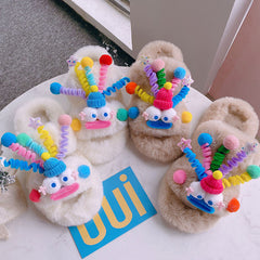 Clown Shaped Fluffy Slippers dylioshop