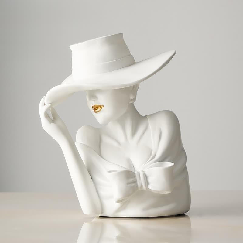 Modern Girl Statue Flower Vase feajoy