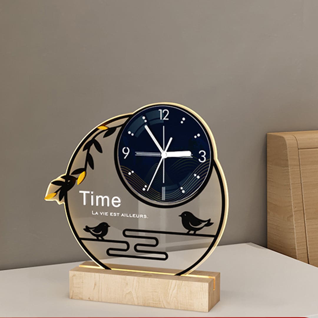 Creative Desk Lamp With Clock dylinoshop