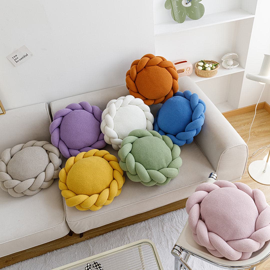 Flower Shape Handmade Knit Cushions Feajoy