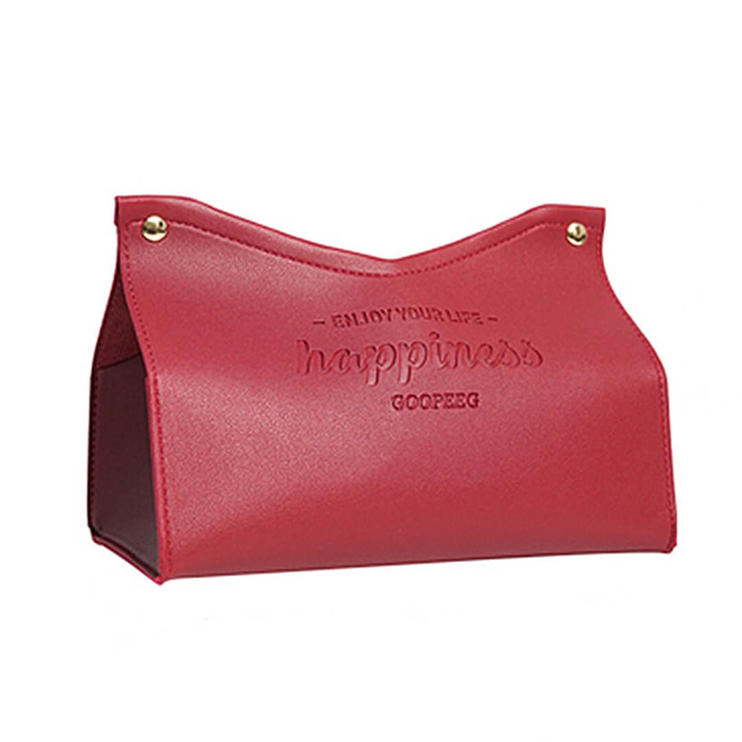 Happiness Leather Bag Tissue Box Feajoy