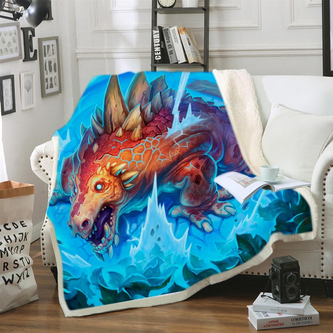 Dinosaur Soft Fleece Throw Blanket feajoy