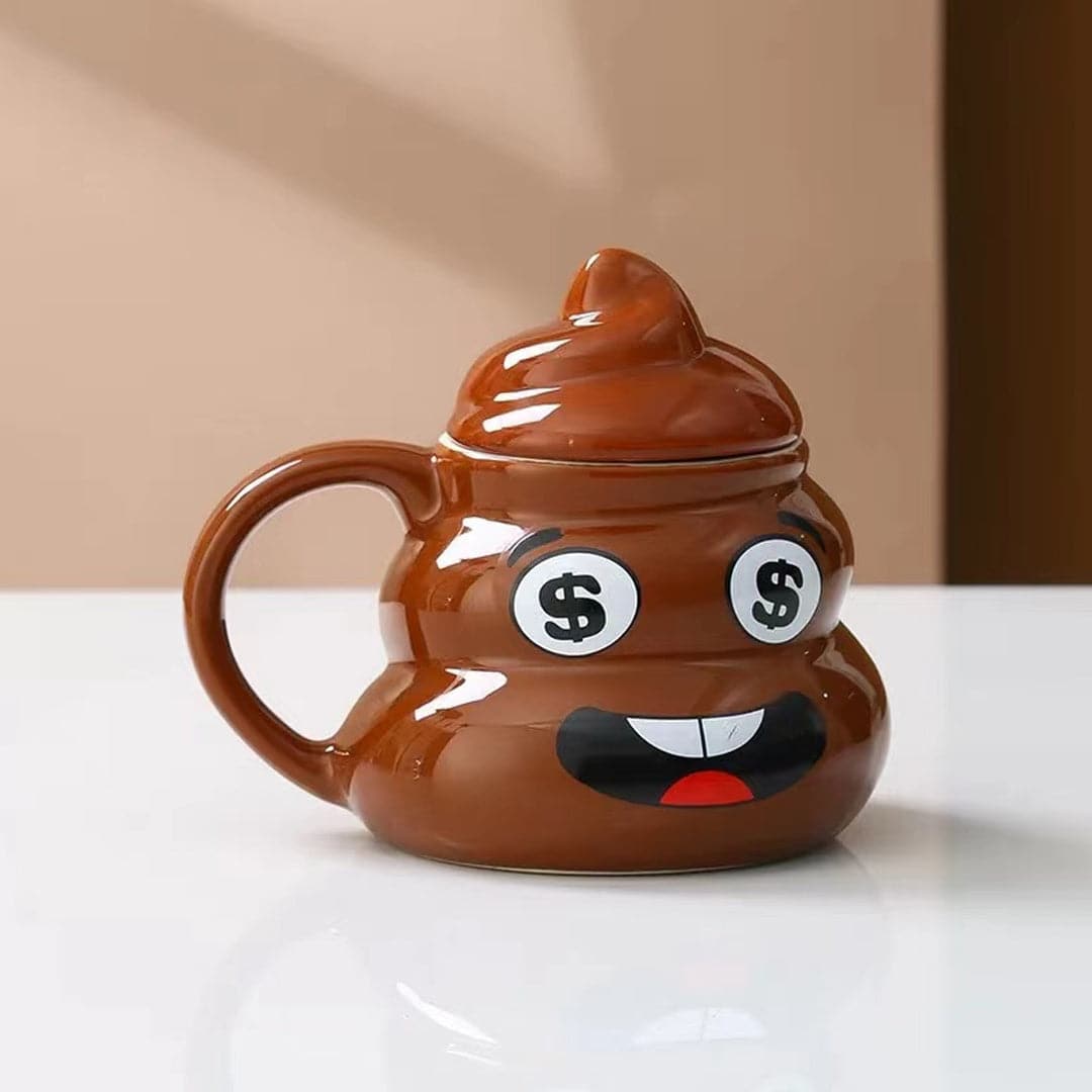 Funny Ceramic Cute Poop Emoji Mug Feajoy