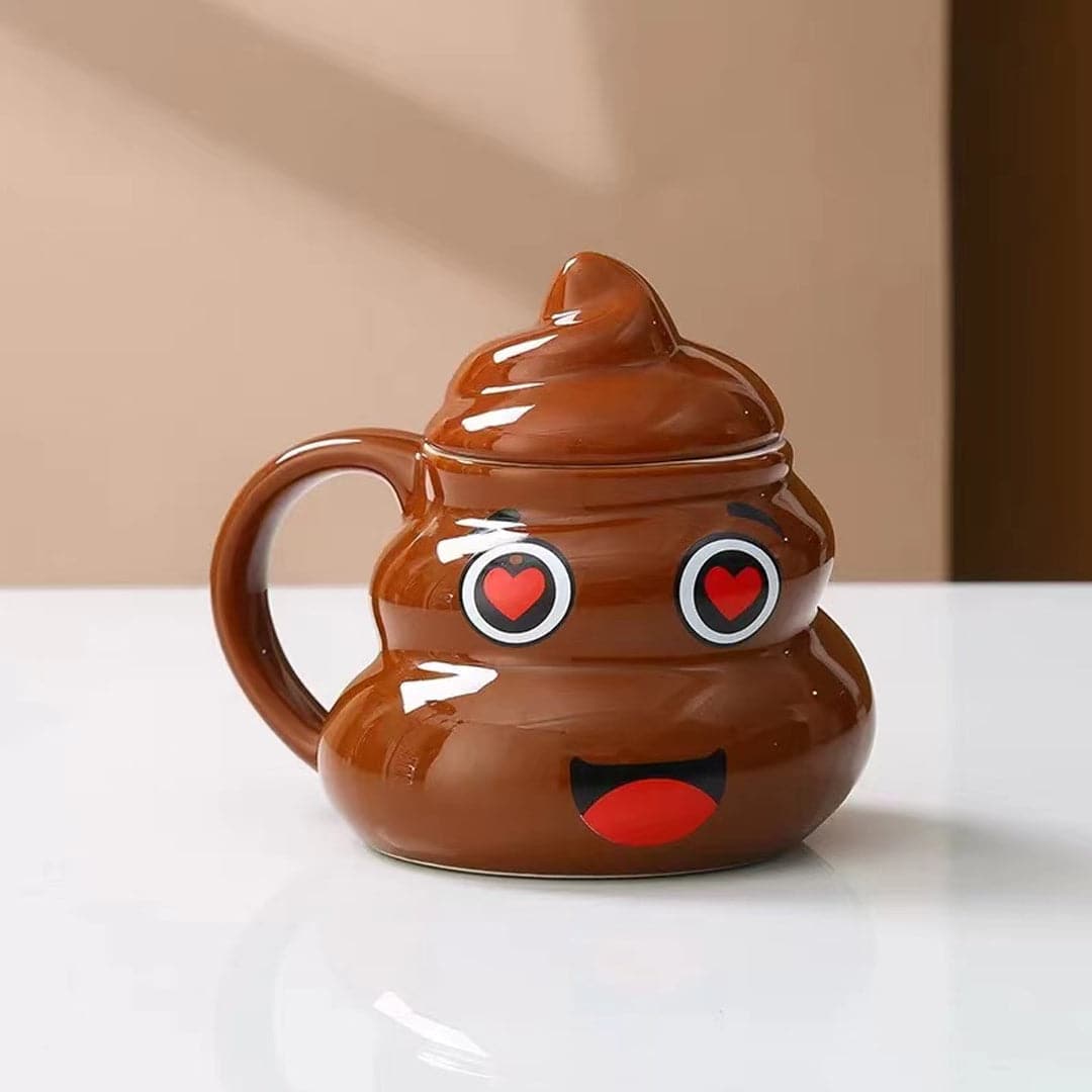 Funny Ceramic Cute Poop Emoji Mug Feajoy