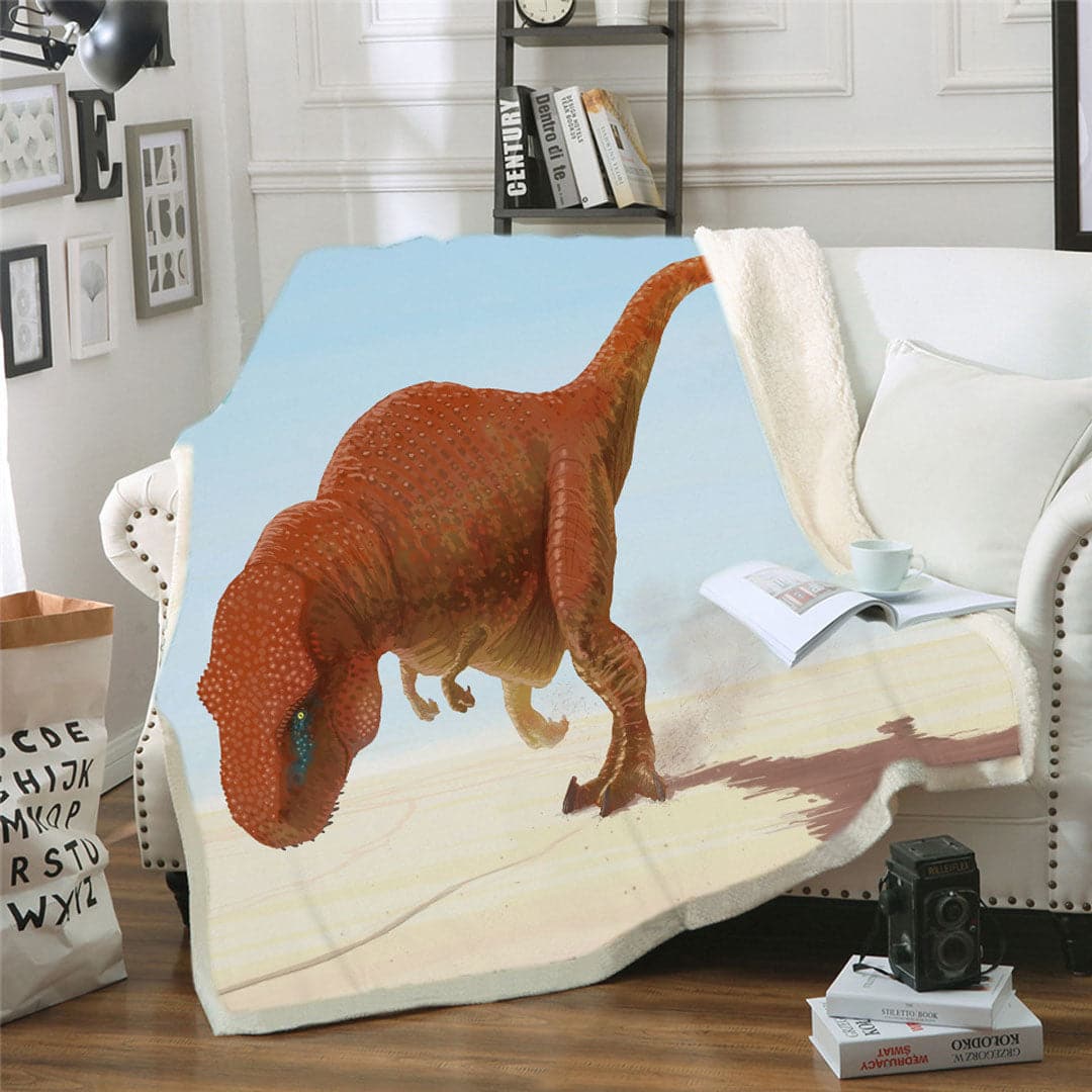 Dinosaur Soft Fleece Throw Blanket feajoy