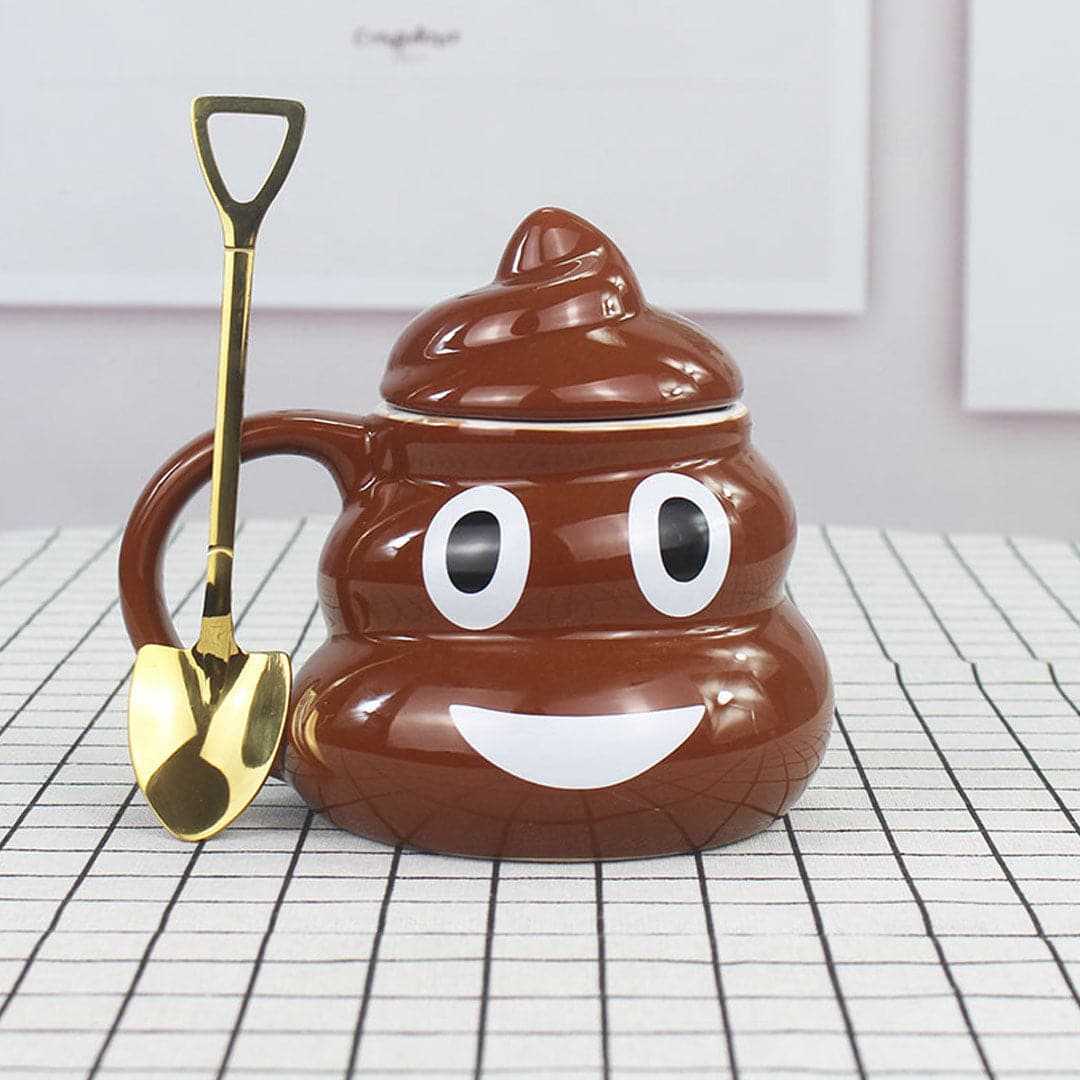 Funny Ceramic Cute Poop Emoji Mug Feajoy