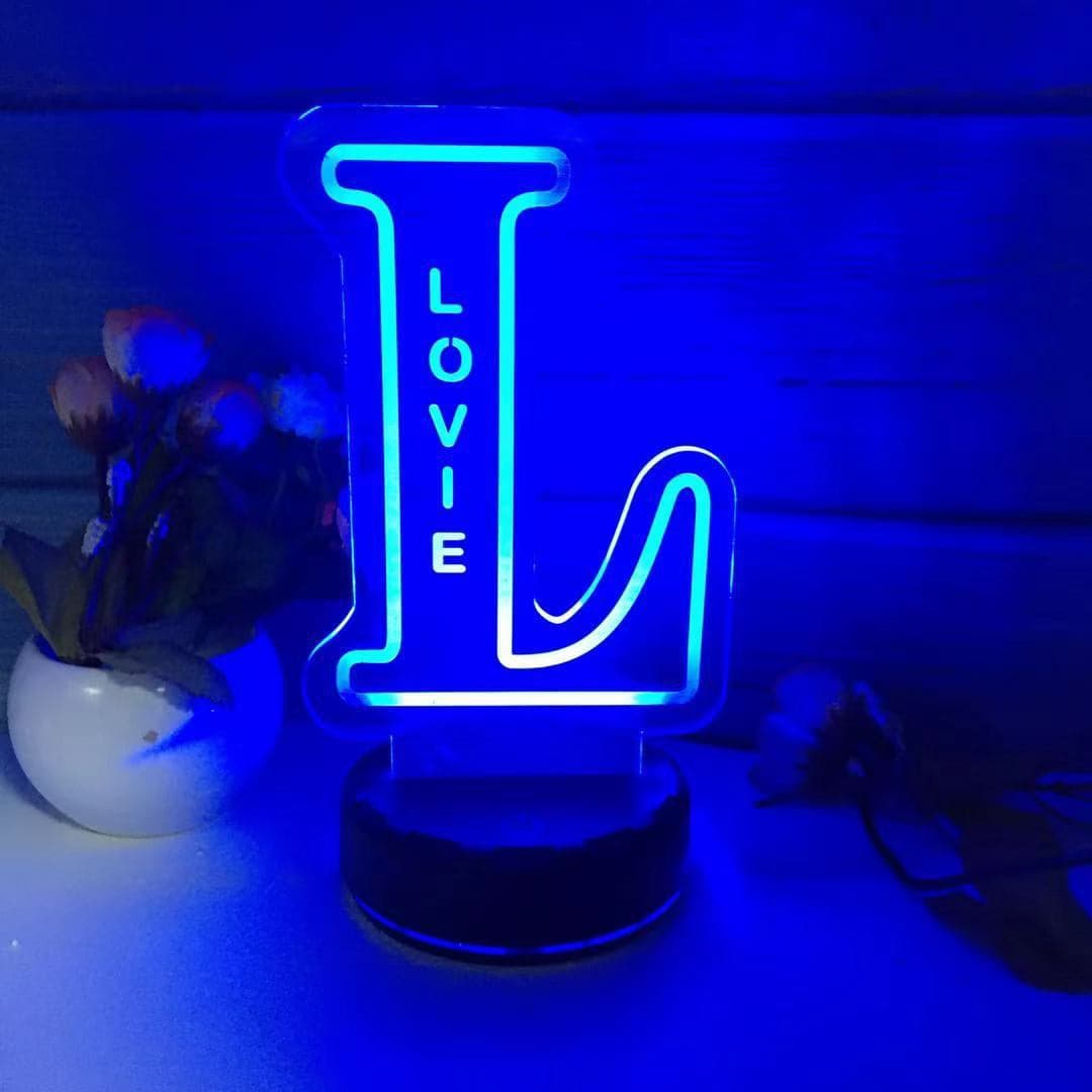 Personalized Name Letter Night Light Feajoy