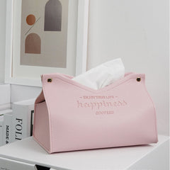 Happiness Leather Bag Tissue Box Feajoy