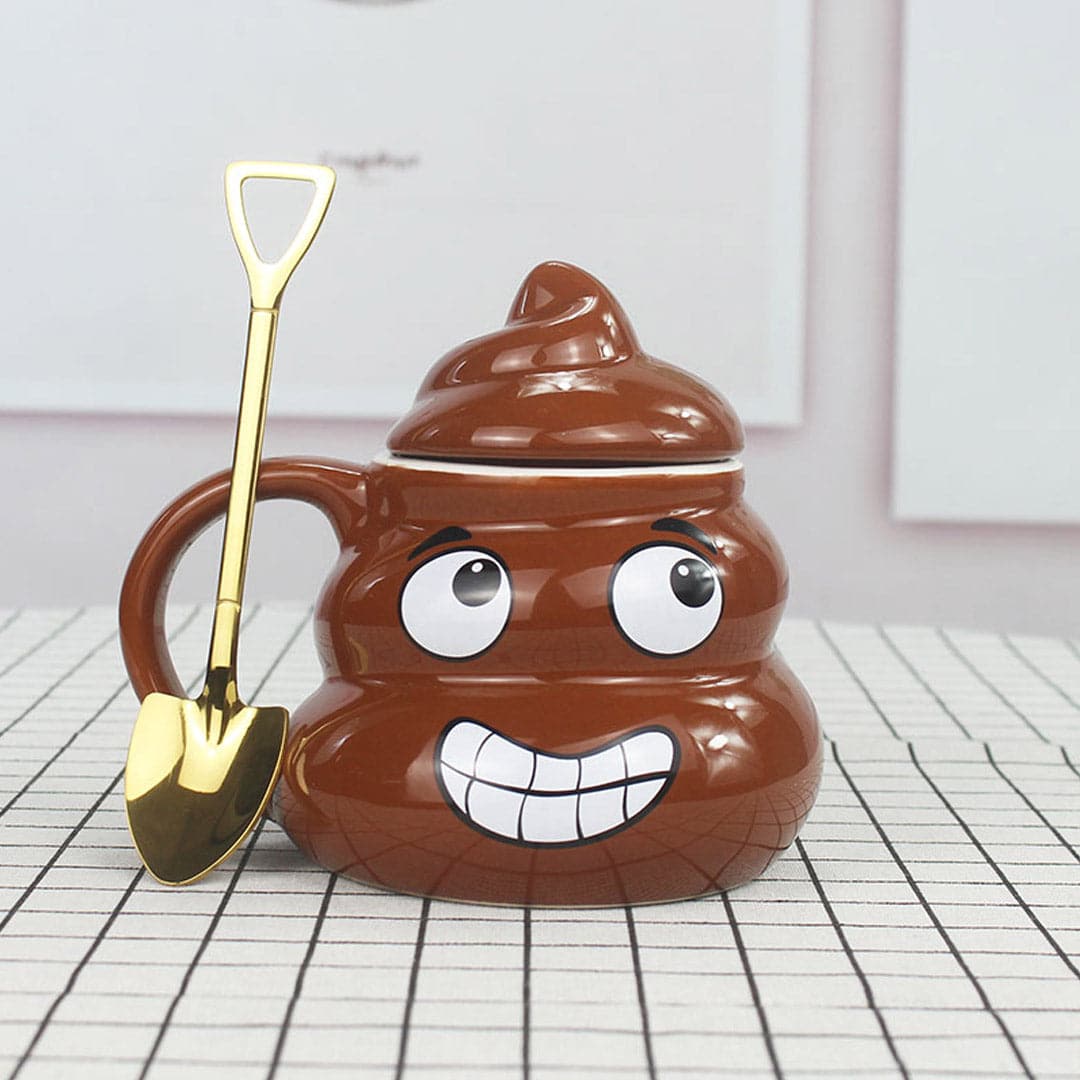 Funny Ceramic Cute Poop Emoji Mug Feajoy