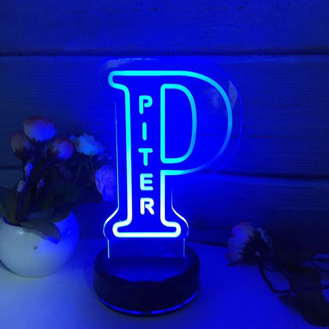 Personalized Name Letter Night Light Feajoy