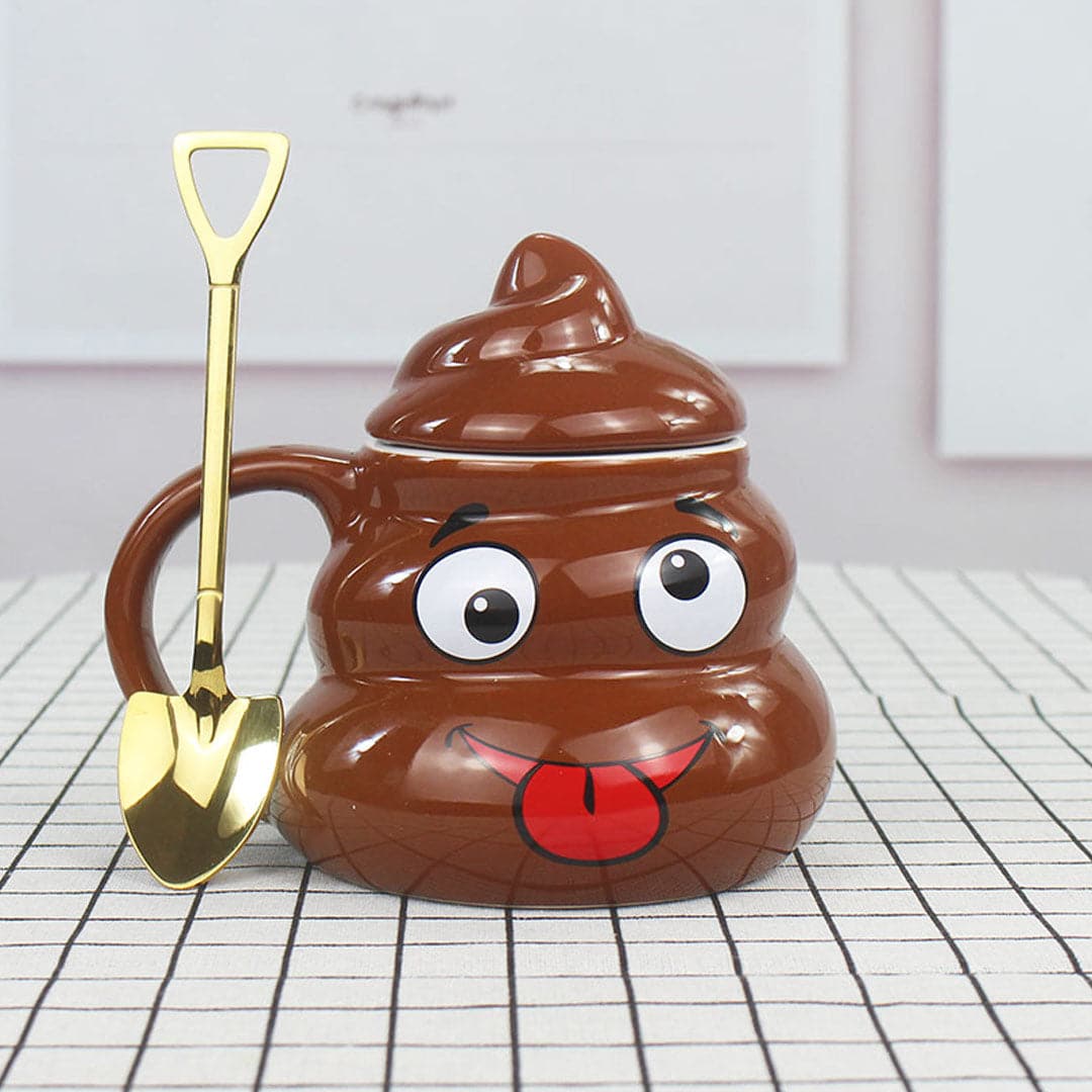 Funny Ceramic Cute Poop Emoji Mug Feajoy