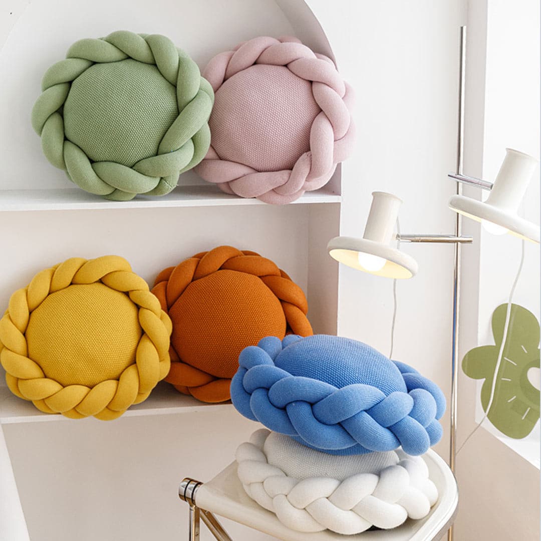 Flower Shape Handmade Knit Cushions Feajoy