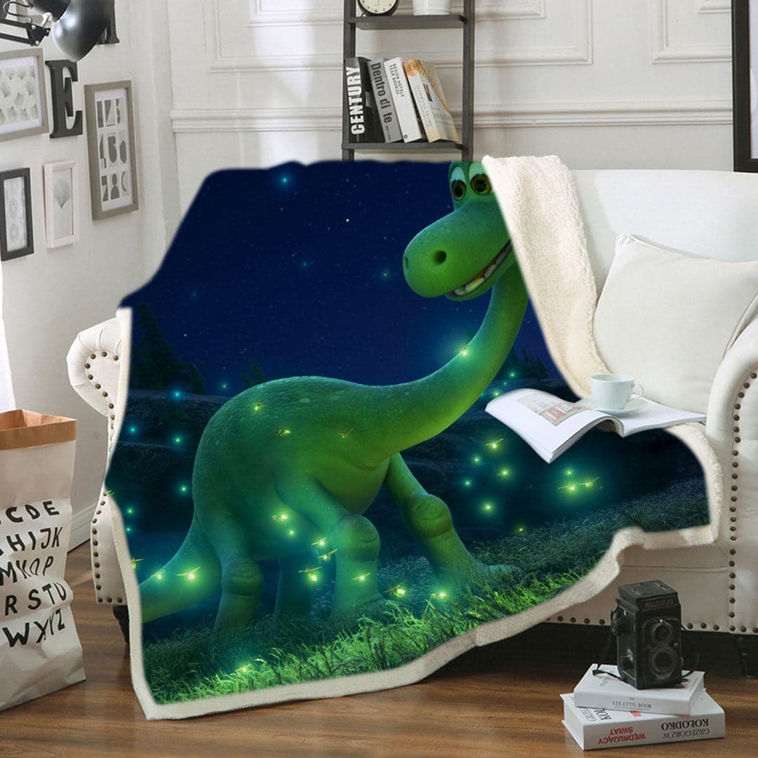 Dinosaur Soft Fleece Throw Blanket feajoy