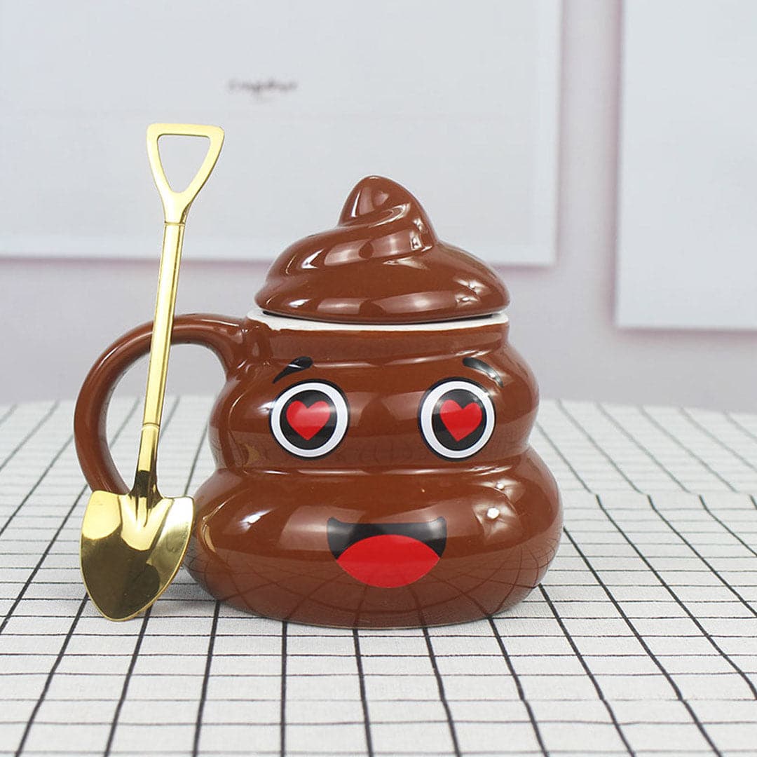 Funny Ceramic Cute Poop Emoji Mug Feajoy