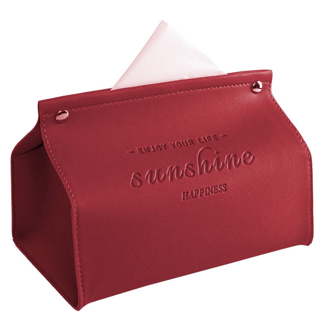 Leather Bag Tissue Box Feajoy