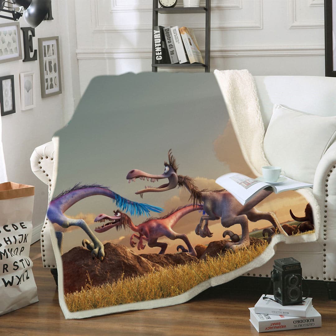 Dinosaur Soft Fleece Throw Blanket feajoy