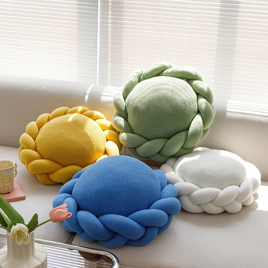 Flower Shape Handmade Knit Cushions Feajoy