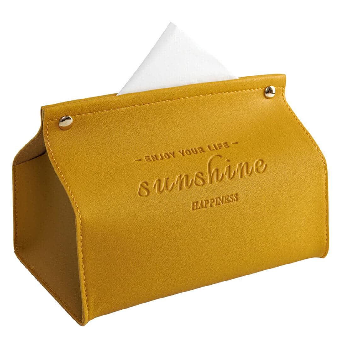 Leather Bag Tissue Box Feajoy