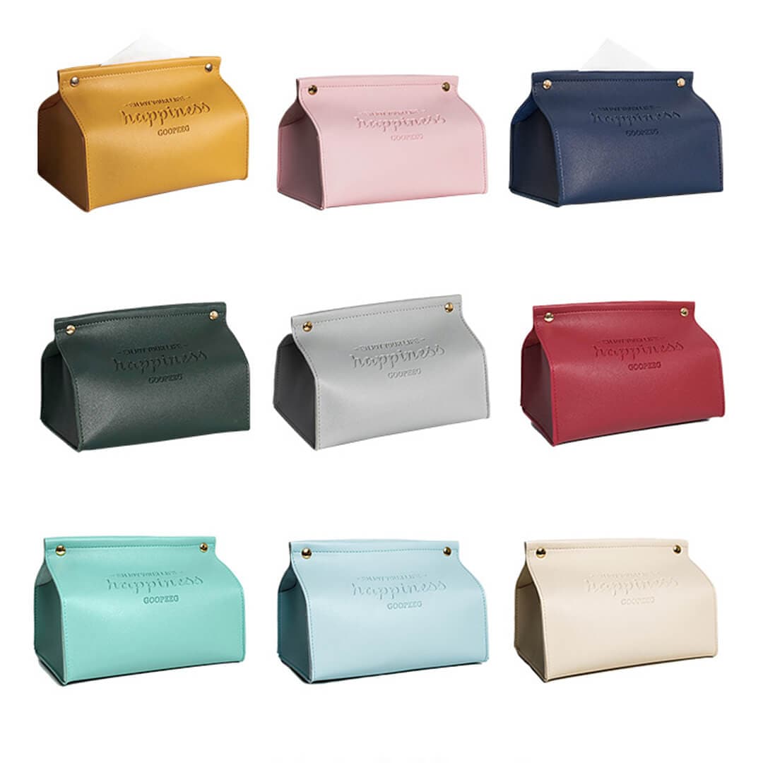 Happiness Leather Bag Tissue Box Feajoy