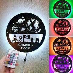 Personalized Space Night light Feajoy