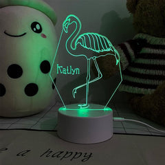 Personalised Flamingo Night Light Feajoy