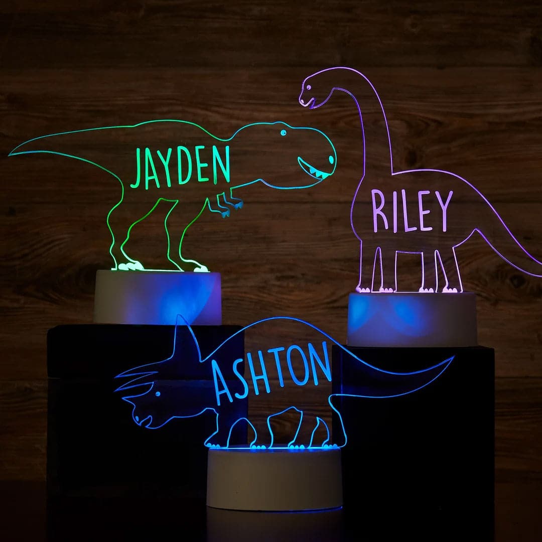 Personalized Dinosaur Night Light feajoy