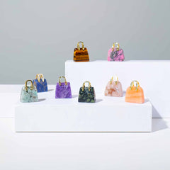 Handbag-Shaped Crystal Stone Ornaments feajoy