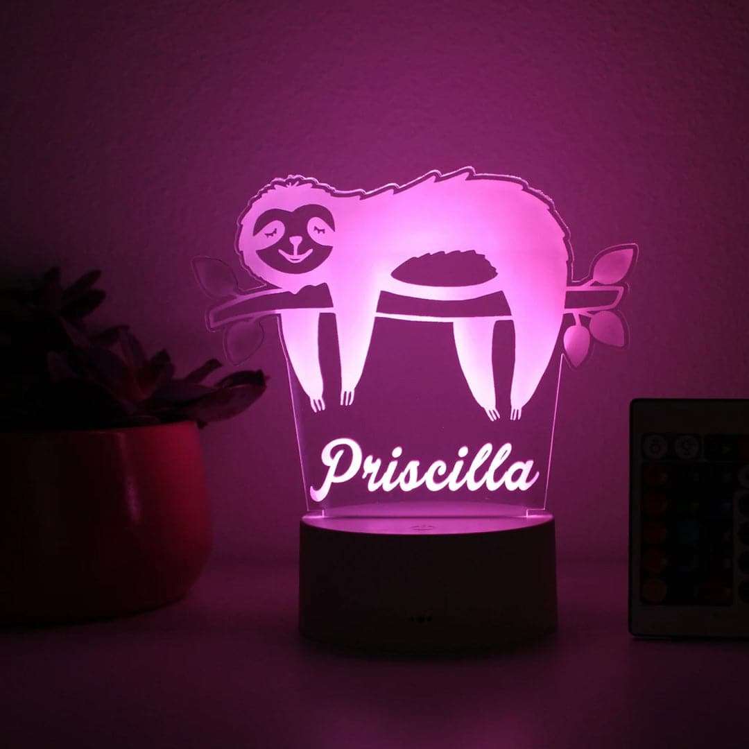 Sloth Personalized Night Light Feajoy