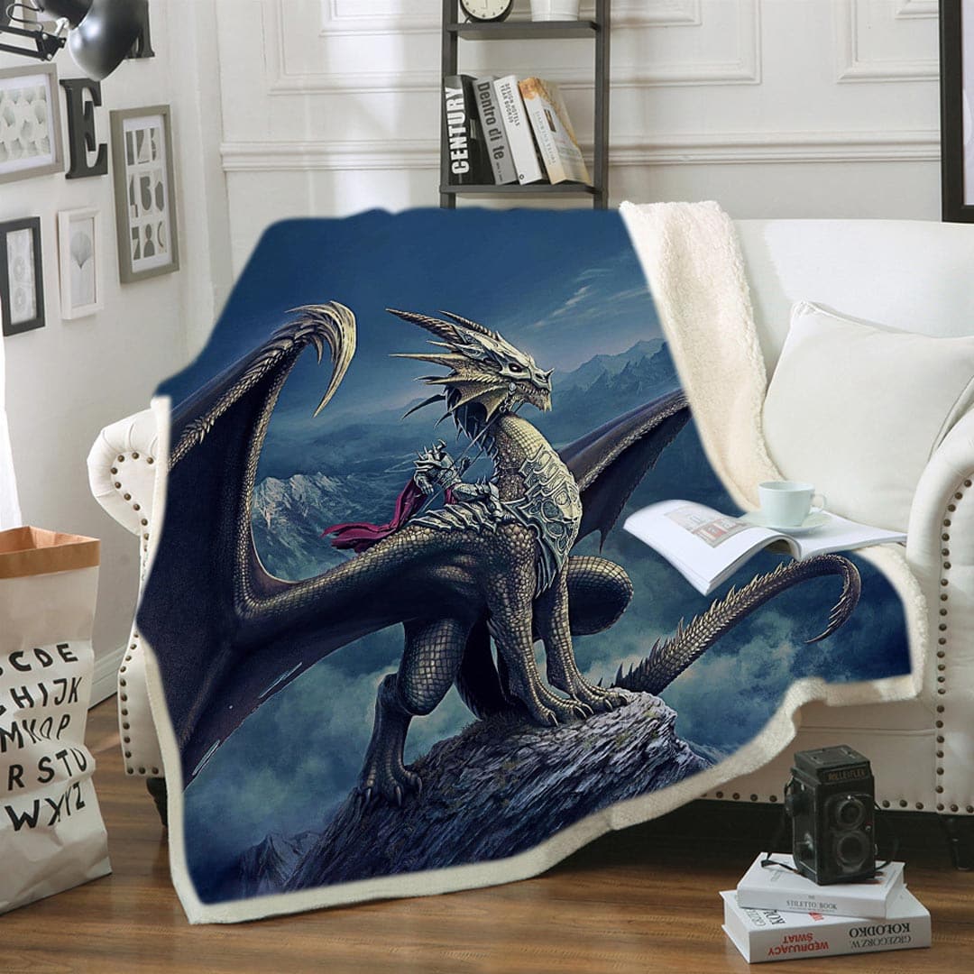 Dinosaur Soft Fleece Throw Blanket feajoy