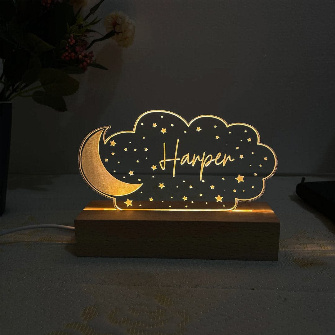 Custom Night Light Moon Star dylinoshop