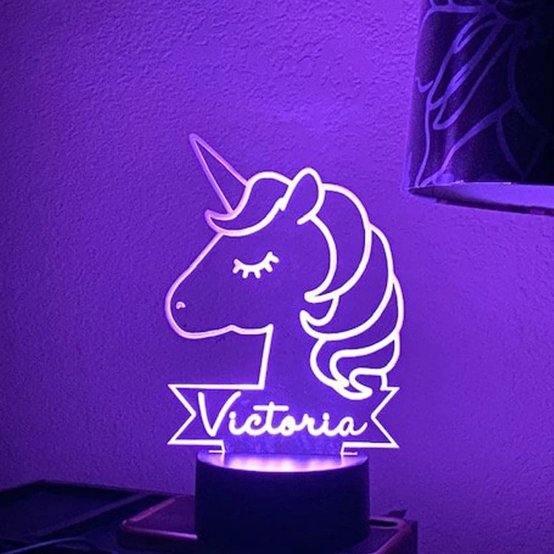 Personalized Unicorn Night Light Feajoy