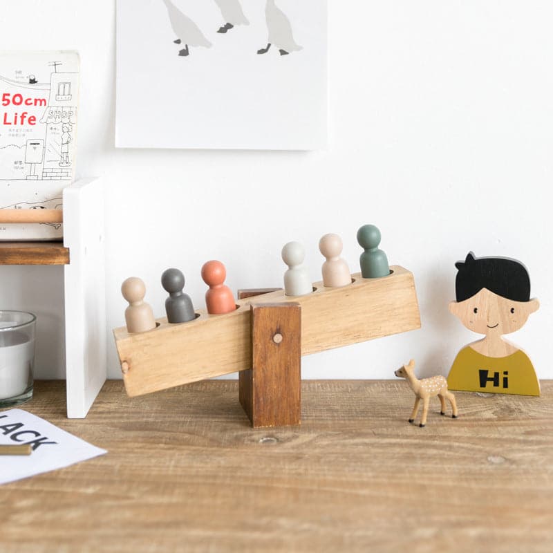 Seesaw Wooden Desktop Ornament feajoy