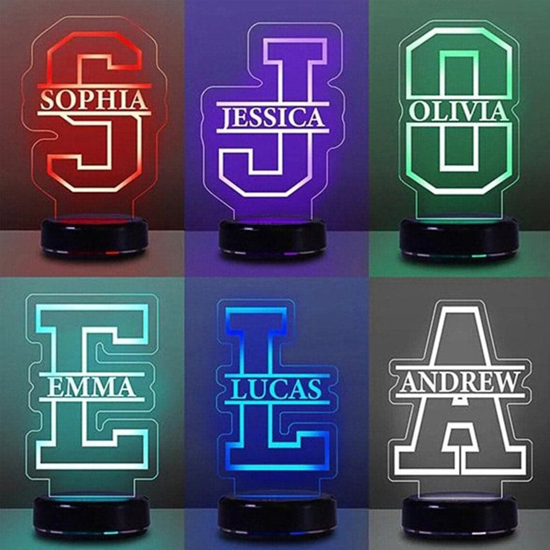 Personalized Name Letter Night Light Feajoy