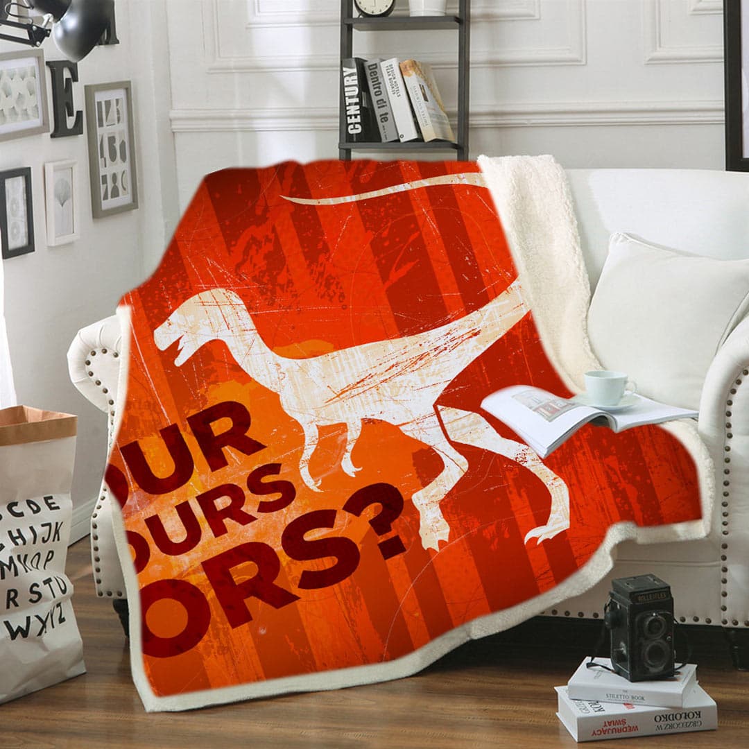 Dinosaur Soft Fleece Throw Blanket feajoy