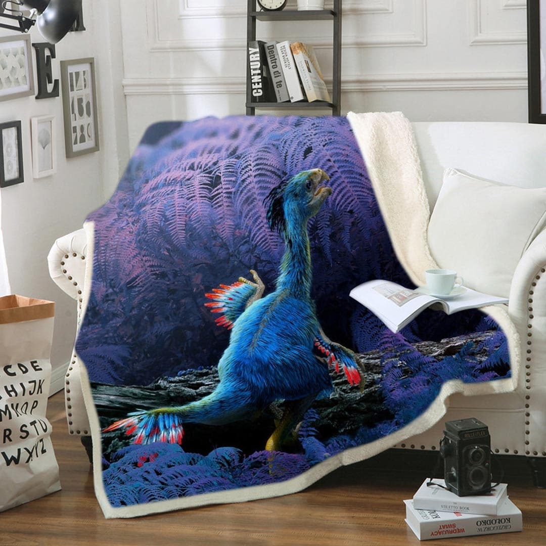 Dinosaur Soft Fleece Throw Blanket feajoy