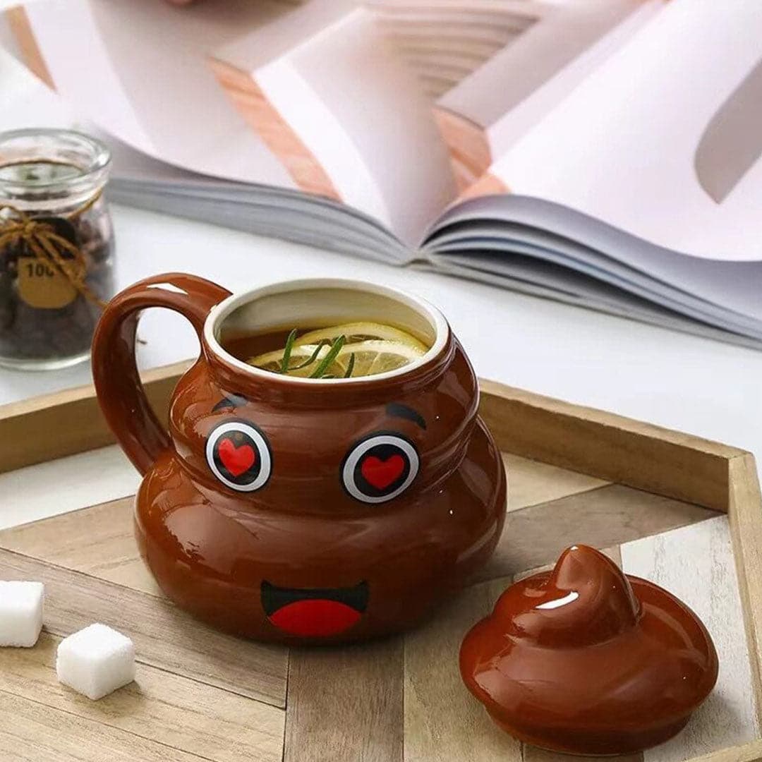 Funny Ceramic Cute Poop Emoji Mug Feajoy