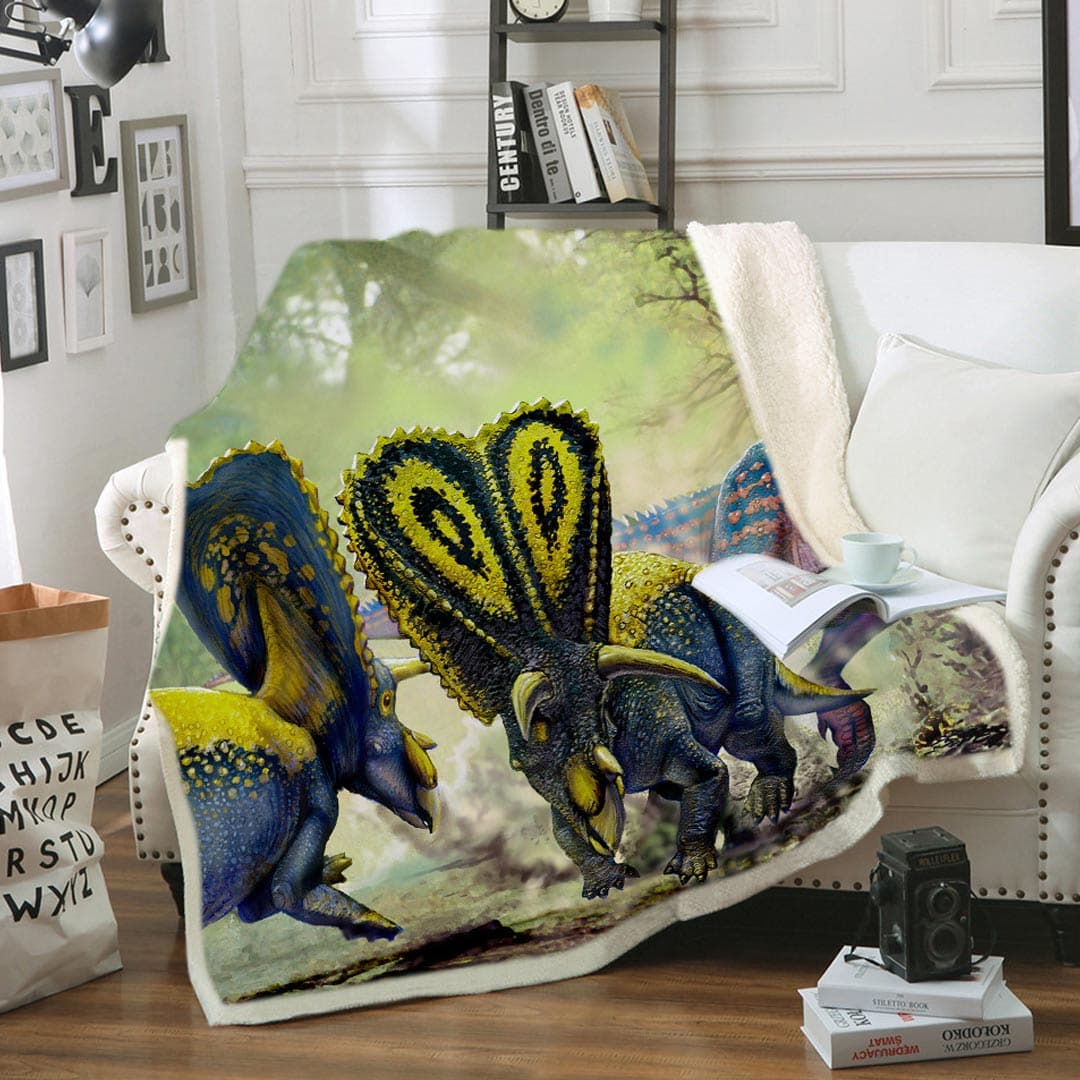 Dinosaur Soft Fleece Throw Blanket feajoy