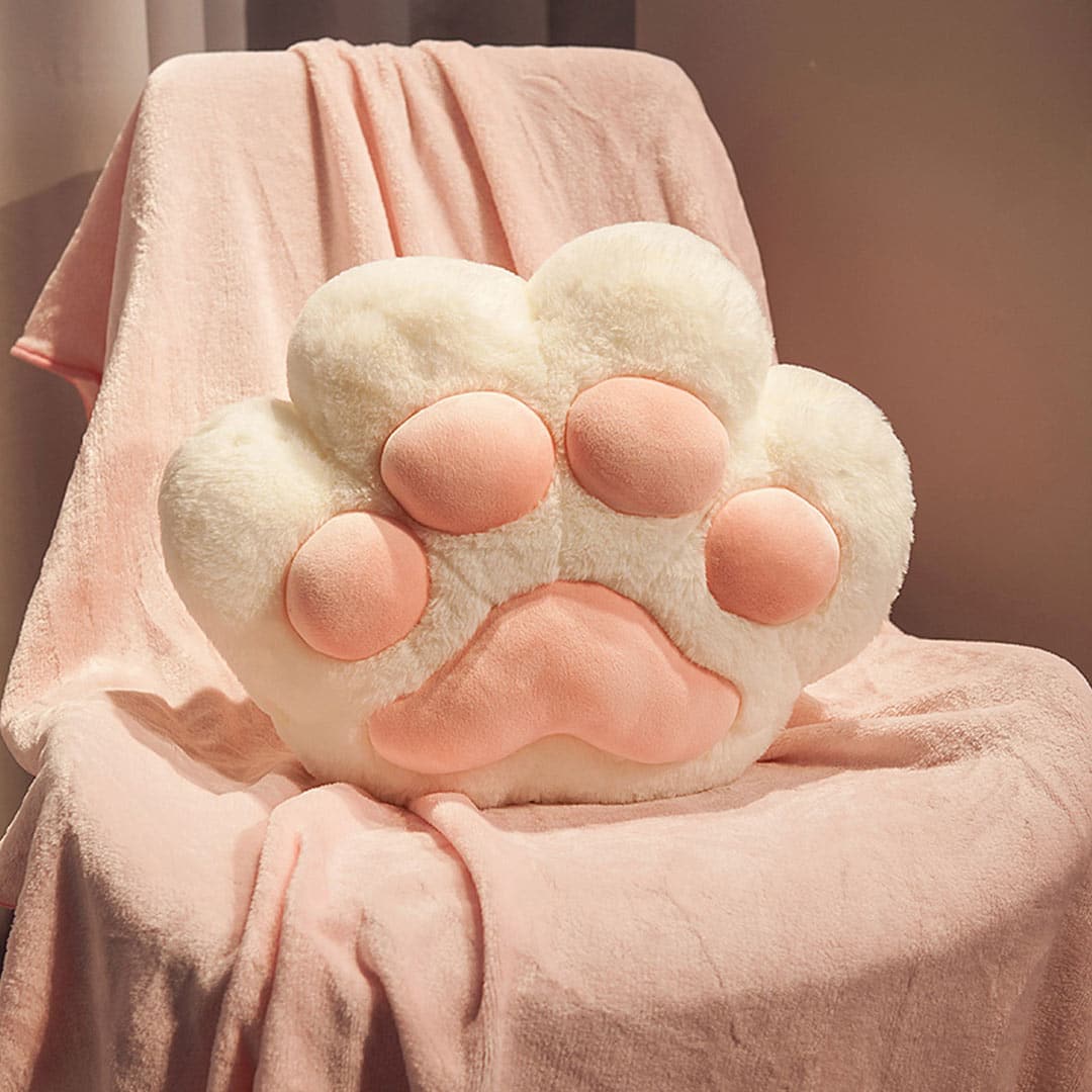 Cat Paw Throw Pillow with Blanket dylinoshop