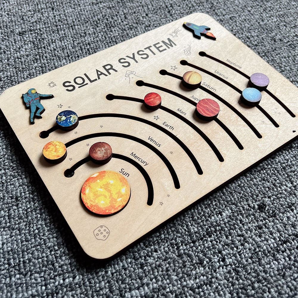 Wooden Puzzle with Planets of the Solar System feajoy