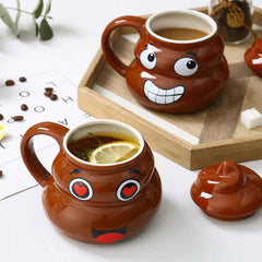 Funny Ceramic Cute Poop Emoji Mug Feajoy